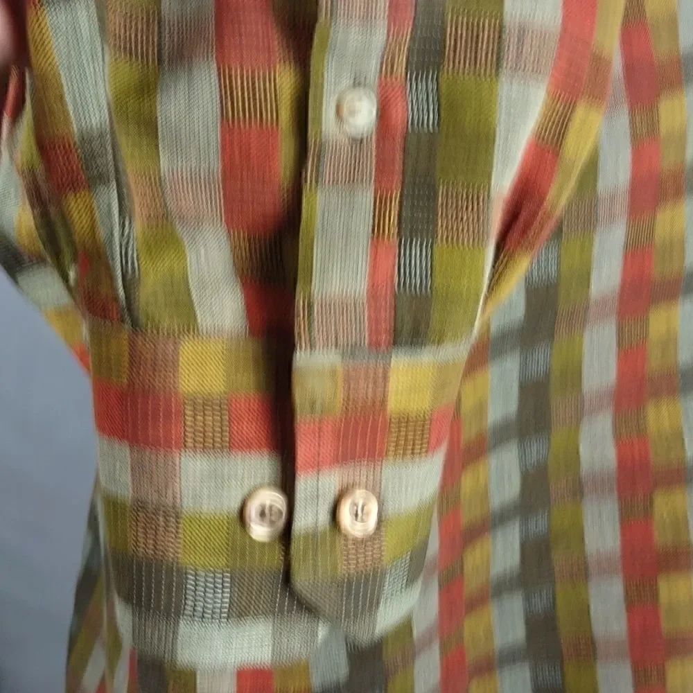 Norm Thompson Fall Color Check Shirt - Picture 4 of 6